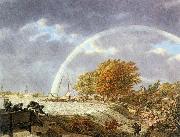 Autumn Landscape with Rainbow, unknow artist